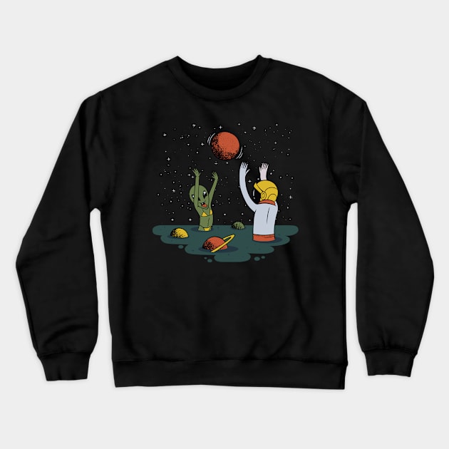 Astronaut Alien Crewneck Sweatshirt by Safdesignx